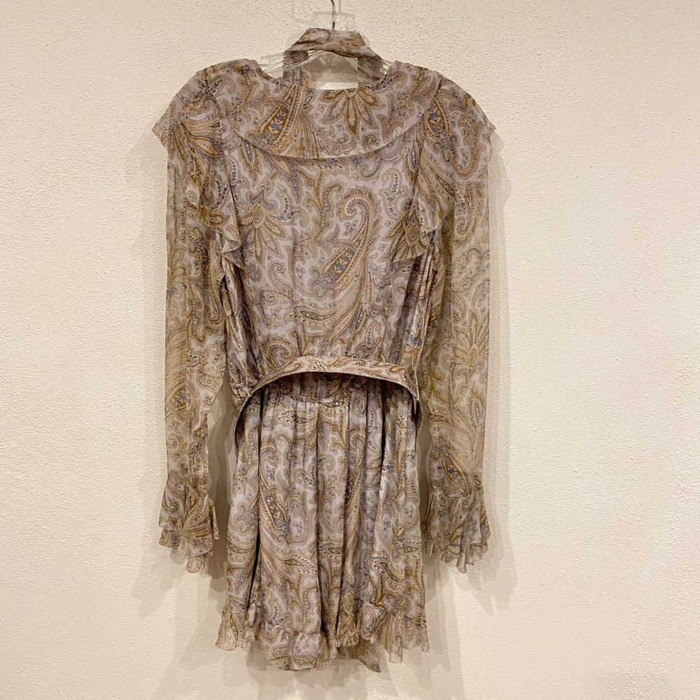 Zimmermann Paisley Print Jumpsuit in Cream and Brown - Picture 7 of 7
